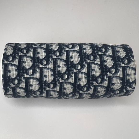 Christian Dior Vintage Blue Trotter Monogram Toiletry Pouch/Makeup Bag| PRELOVED - Picture 11 of 13